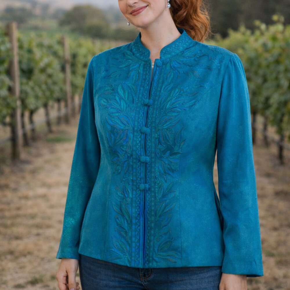 Adrianna Papell Shimmery Silk Blouse 10